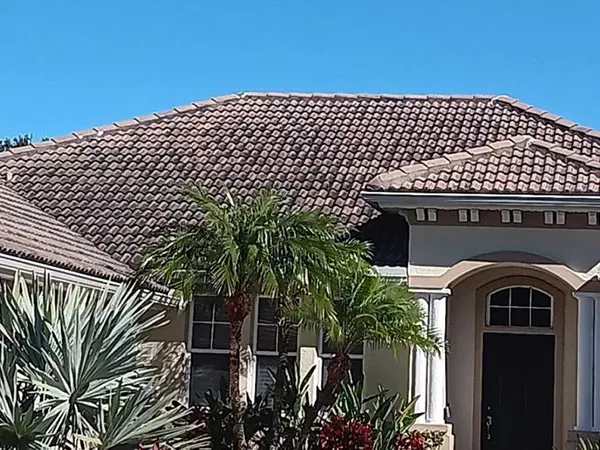 Roof with black streaks